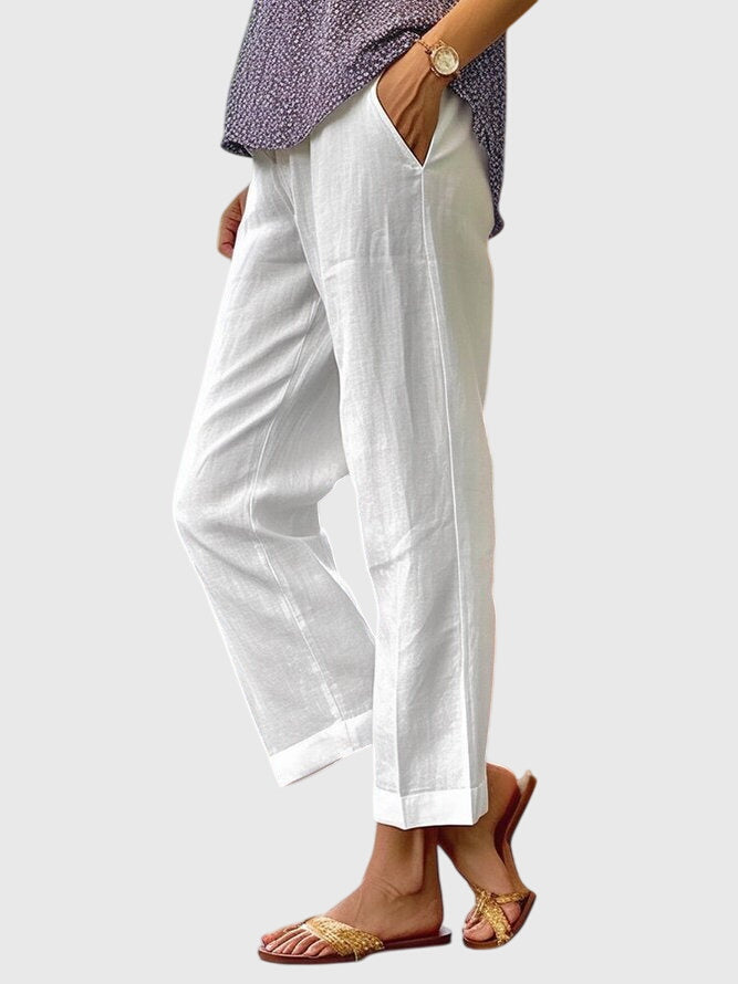 Elaine Elegant Linen Pants For Women Tailored Comfort by Selouva