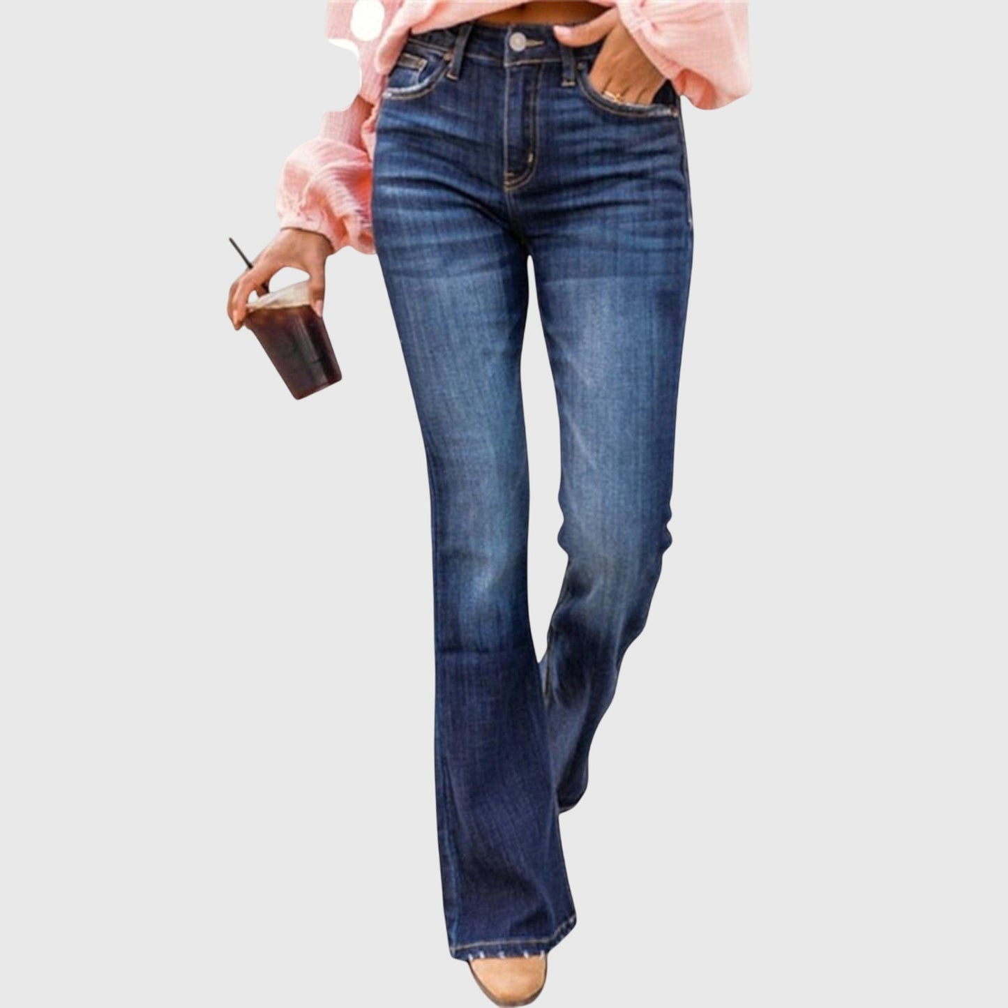 Comfortable Stretch Pants With Flexible Fit And Functional Pockets by Selouva