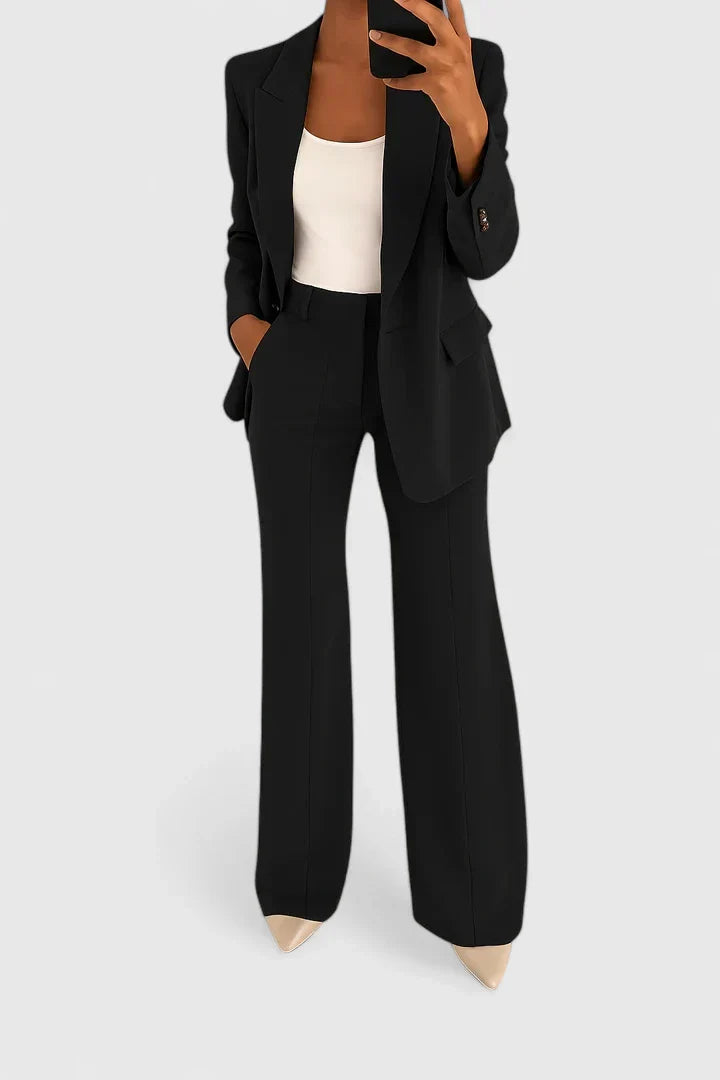Women's Tailored Blue Two-Piece Suit by Selouva