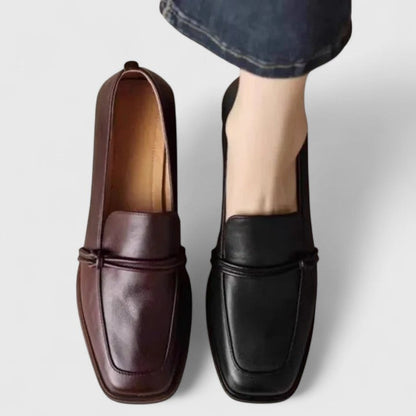 Dixie Orthopedic Loafers Vintage Square Toe Comfort Shoes by Selouva