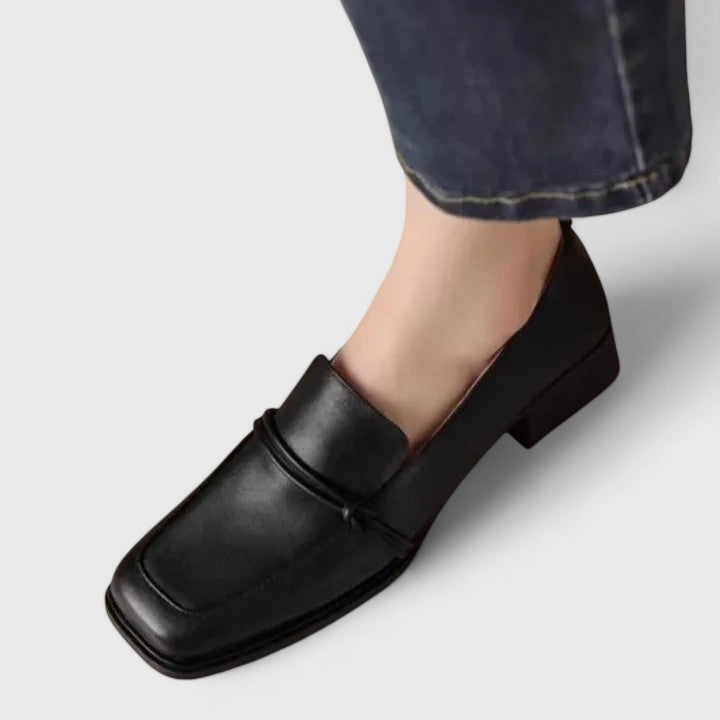 Dixie Orthopedic Loafers Vintage Square Toe Comfort Shoes by Selouva