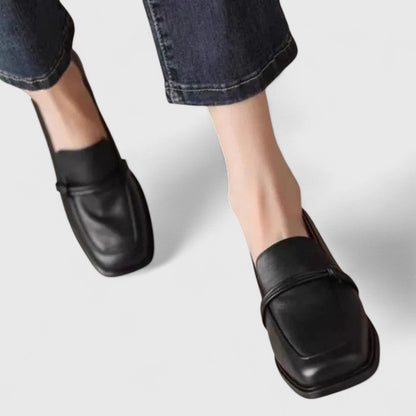 Dixie Orthopedic Loafers Vintage Square Toe Comfort Shoes by Selouva
