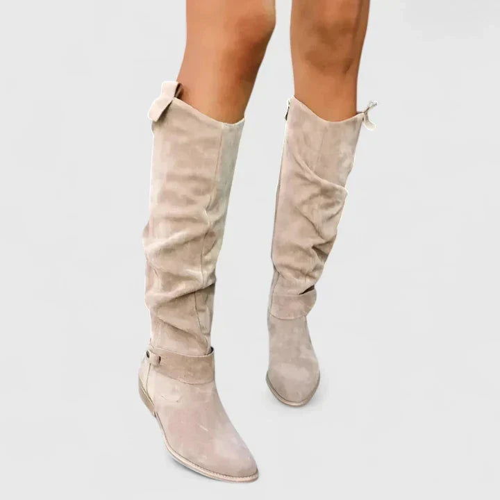 Ryzeliah Orthopedic Knee High Boots With Gel Sole And 4 Cm Heel by Selouva