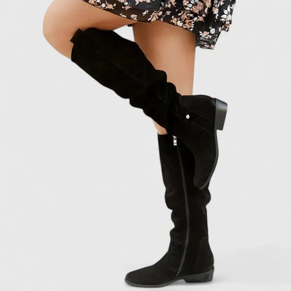 Ryzeliah Orthopedic Knee High Boots With Gel Sole And 4 Cm Heel by Selouva