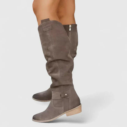 Ryzeliah Orthopedic Knee High Boots With Gel Sole And 4 Cm Heel by Selouva