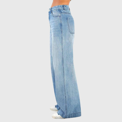Marem Womens Baggy Denim Jeans With Relaxed Fit For Casual Wear by Selouva
