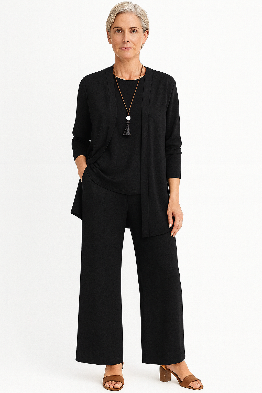 Women's 3-Piece Set with Top Cardigan by Selouva