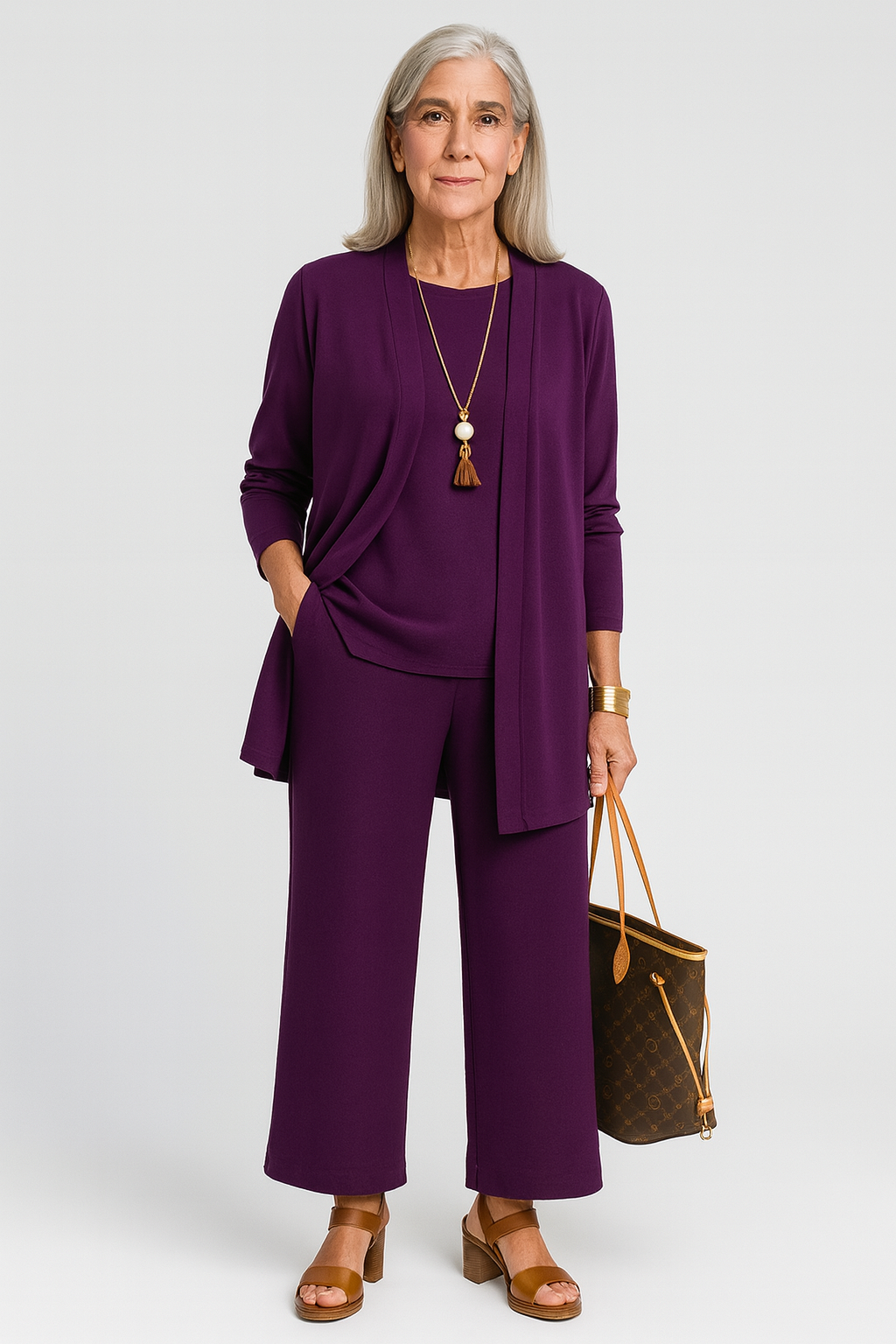 Women's 3-Piece Set with Top Cardigan by Selouva