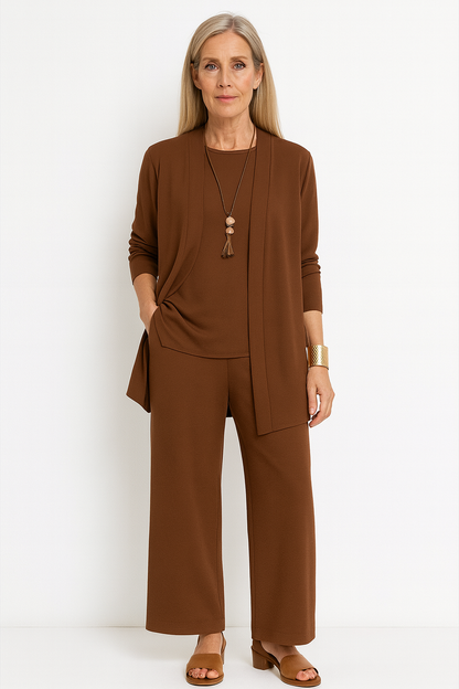 Women's 3-Piece Set with Top Cardigan by Selouva