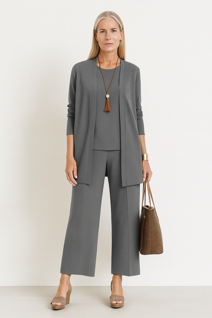 Women's 3-Piece Set with Top Cardigan by Selouva