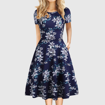 Evelyn Quinn | Retro A-Line Summer Dress by Selouva