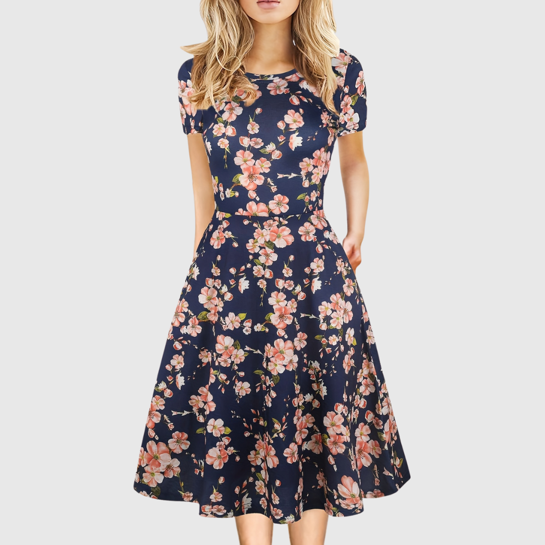 Evelyn Quinn | Retro A-Line Summer Dress by Selouva