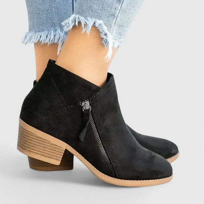 Auryziah Orthopedic Ankle Boots Cushioned Sole With Side Zipper by Selouva