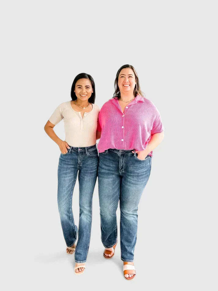 Eryzandra Sophisticated Bootcut Jeans With Smoothing Waistband by Selouva