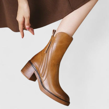 Gabby Elegant Boots For Women Comfortable Ankle Boots With Zipper by Selouva