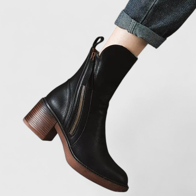 Gabby Elegant Boots For Women Comfortable Ankle Boots With Zipper by Selouva
