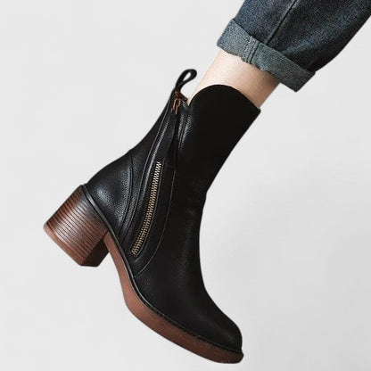 Gabby Elegant Boots For Women Comfortable Ankle Boots With Zipper by Selouva