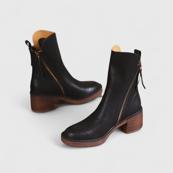 Gabby Elegant Boots For Women Comfortable Ankle Boots With Zipper by Selouva