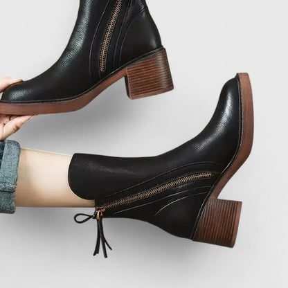 Gabby Elegant Boots For Women Comfortable Ankle Boots With Zipper by Selouva