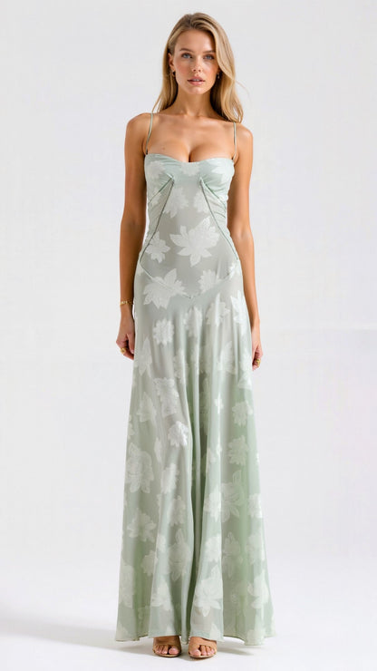 Lauren | Women’s Wedding Guest Dress Bustier Maxi Dress by Selouva