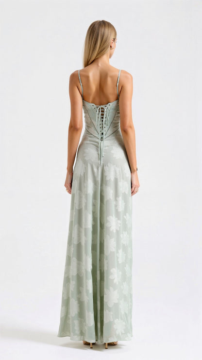 Lauren | Women’s Wedding Guest Dress Bustier Maxi Dress by Selouva