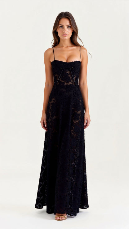 Lauren | Women’s Wedding Guest Dress Bustier Maxi Dress by Selouva