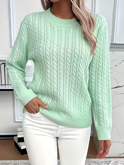 Ravae Comfortable Cable Knit Sweater For Everyday Chic by Selouva