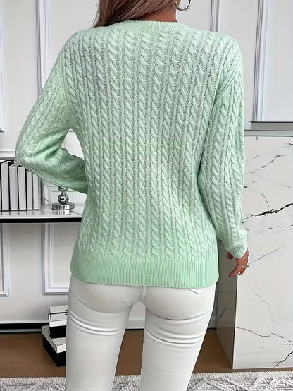 Ravae Comfortable Cable Knit Sweater For Everyday Chic by Selouva