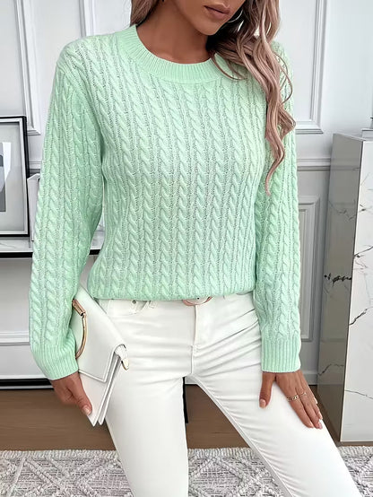 Ravae Comfortable Cable Knit Sweater For Everyday Chic by Selouva