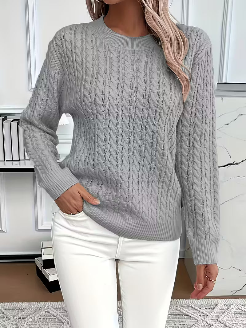 Ravae Comfortable Cable Knit Sweater For Everyday Chic by Selouva
