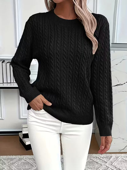 Ravae Comfortable Cable Knit Sweater For Everyday Chic by Selouva