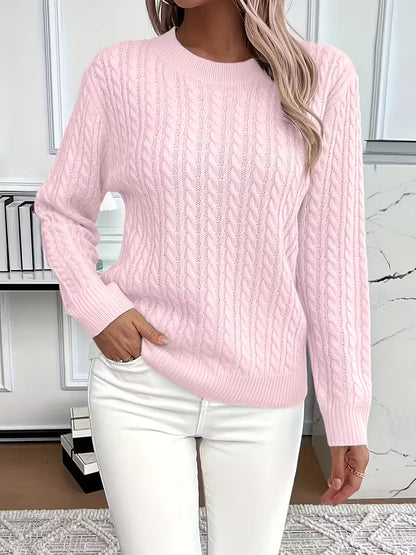 Ravae Comfortable Cable Knit Sweater For Everyday Chic by Selouva