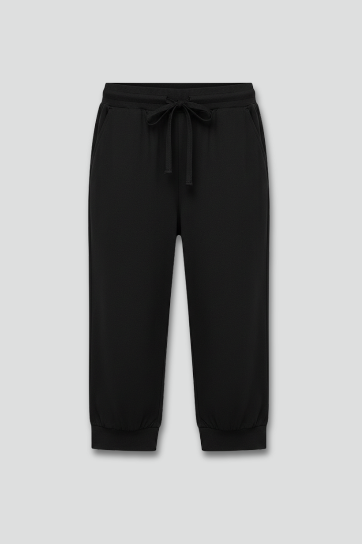Audrey Womens Capri Trousers With Drawstring Waist And Side Pockets by Selouva