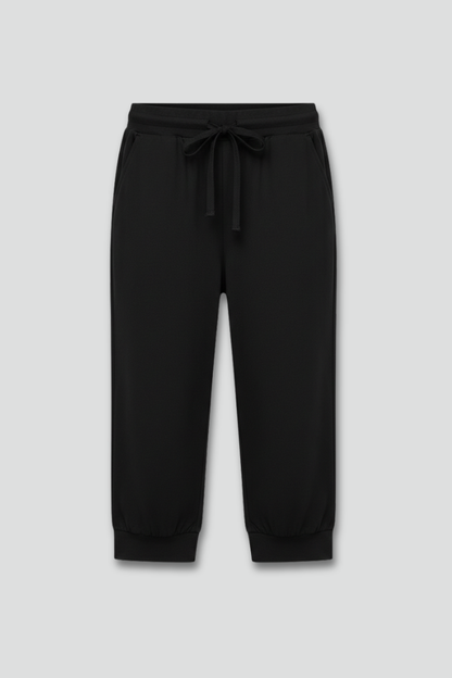 Audrey Womens Capri Trousers With Drawstring Waist And Side Pockets by Selouva