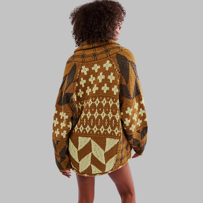 Women's Cardigan Button-Down Loose by Selouva