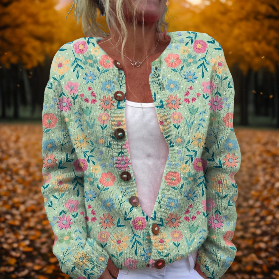 Women's Cardigan Floral Design by Selouva