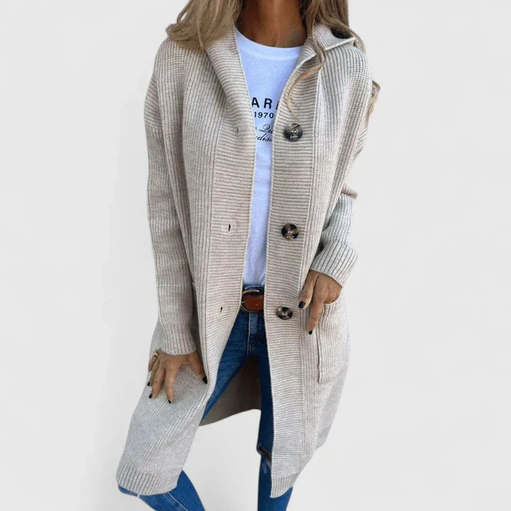 Women's Cardigan Knit with Pockets by Selouva