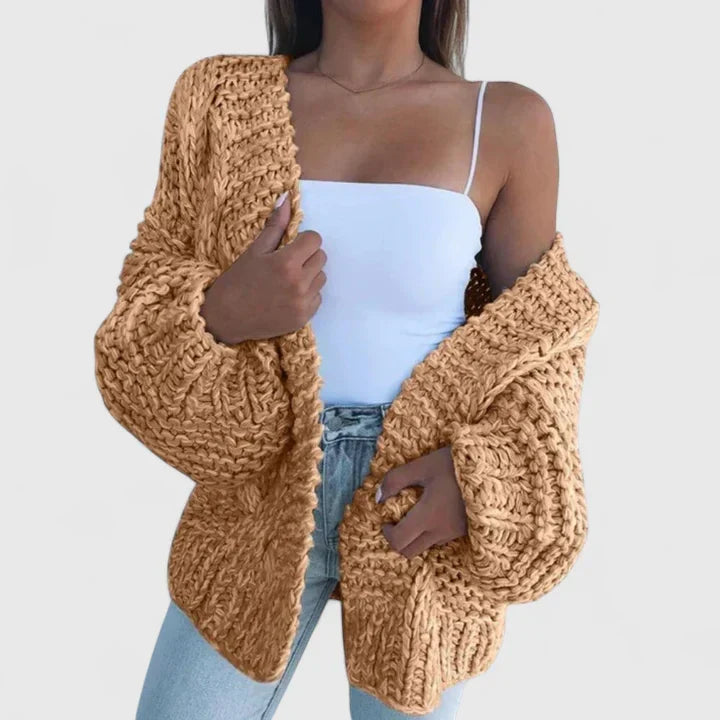 Women's Cardigan Loose Chunky Knit by Selouva