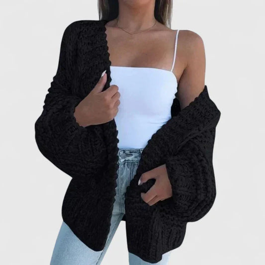 Women's Cardigan Loose Chunky Knit by Selouva