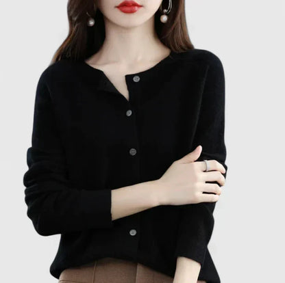 Women's Cardigan O-Neck Closure by Selouva