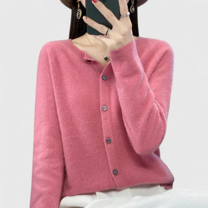 Women's Cardigan O-Neck Closure by Selouva
