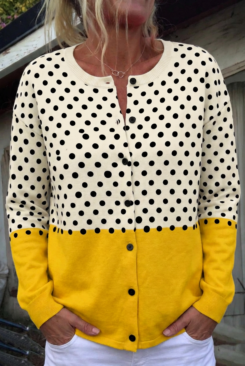 Women's Cardigan Polka Dot Chic by Selouva
