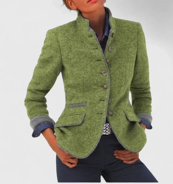 Women's Cardigan with High Collar by Selouva