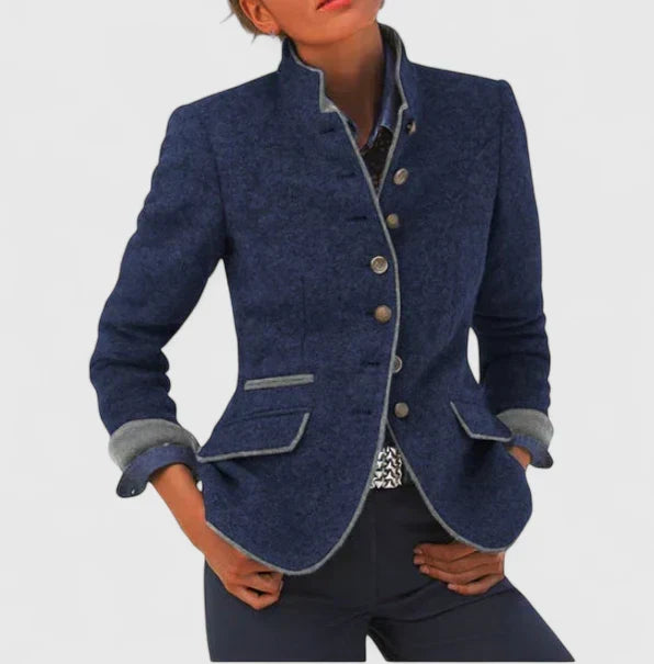 Women's Cardigan with High Collar by Selouva