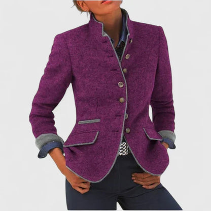 Women's Cardigan with High Collar by Selouva