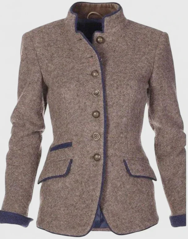 Women's Cardigan with High Collar by Selouva