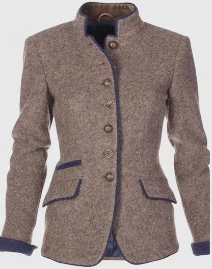Women's Cardigan with High Collar by Selouva