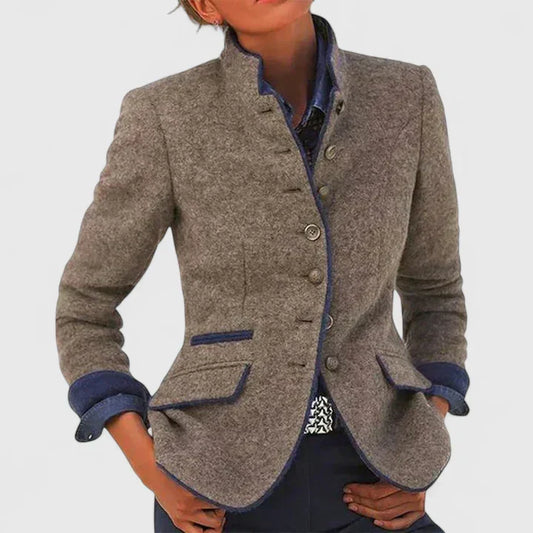 Women's Cardigan with High Collar by Selouva