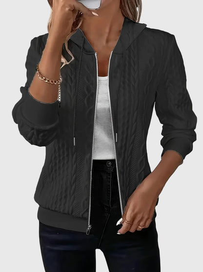 Lena Hoodie With Zipper Womens Lightweight Quilted Jacket by Selouva