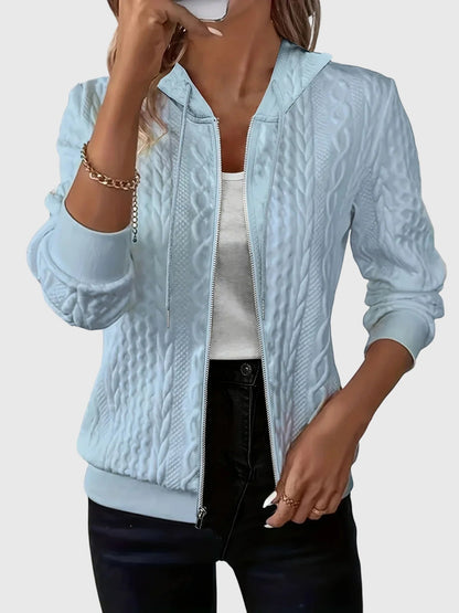 Lena Hoodie With Zipper Womens Lightweight Quilted Jacket by Selouva